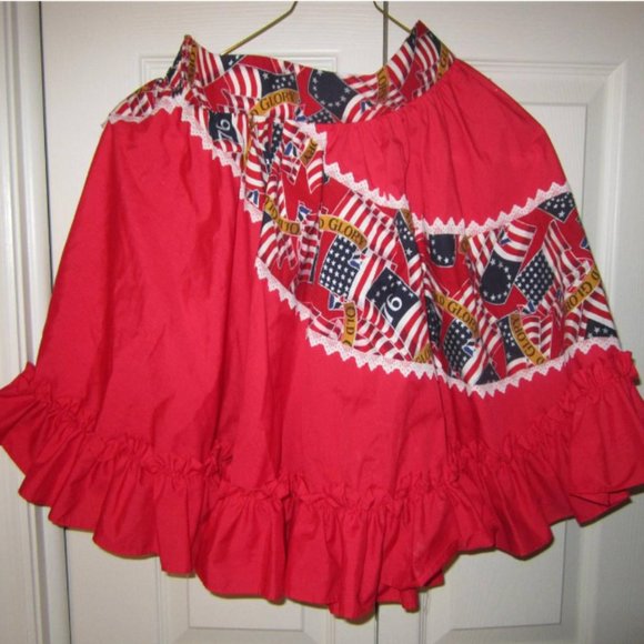 Hostess apron / overskirt - patriotic with US flag - Picture 1 of 2